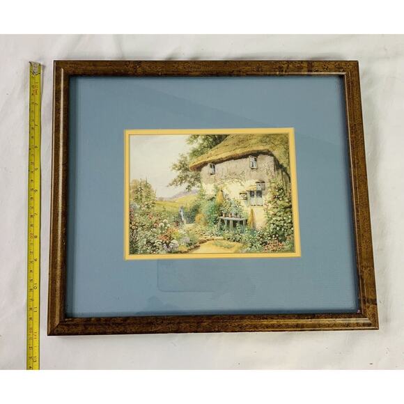 Vtg Arthur Wilkinson English Cottage Garden Framed Print Cottagecore - Picture 5 of 6